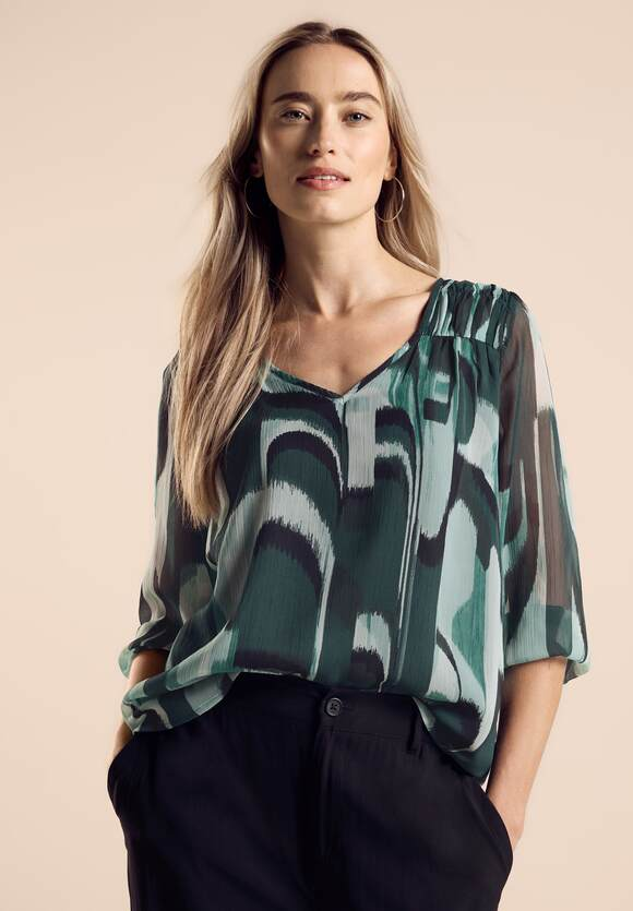 ŽENSKA BLUZA LTD QR chiffon V-neck tun 