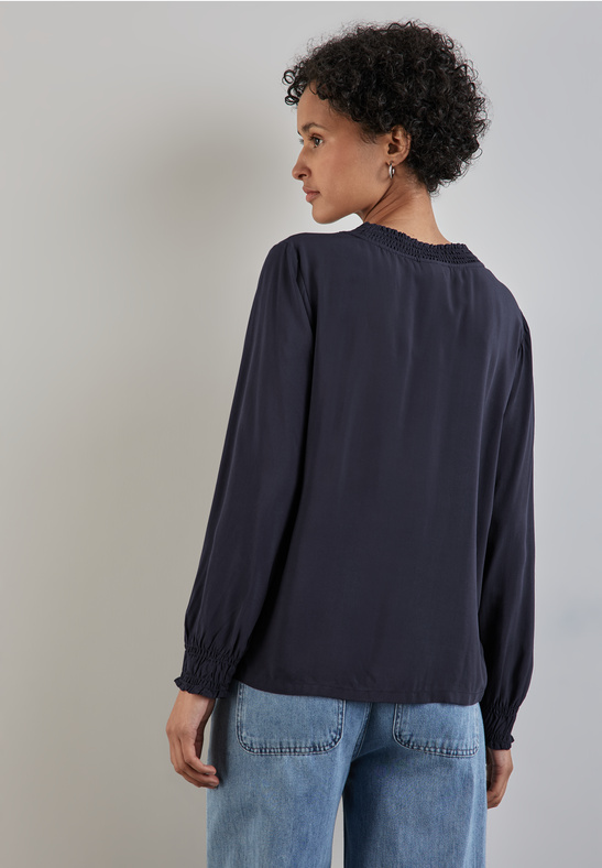 ŽENSKA BLUZA Solid blouse w smok detai 